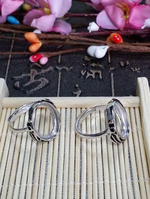 925银复古琥珀戒托 活口设计，蜜蜡镶嵌的批发首选